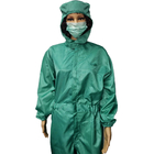 5mm Gird Wasbare ESD Antistatisch Bunny Suit For Cleanroom Workwear