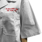 stofdichte ESD-werkkleding spandex manchet polyester lint vrij lab smock voor cleanroom