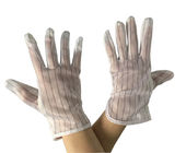 M / L de Antistatische Handschoenen niet van de Misstappalm met 10mm Rug van de Polyester de Gestreepte Hand