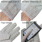 Wit ESD van de Streeppu Stof Antistatisch Handschoenenpluksel - vrij voor Industriële Cleanroom