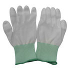 De witte Werkende Handschoenen van de Polyesterpu Vingertop Met een laag bedekte Veiligheid Antislip