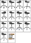 Laboratoriummeubilair Kantoor ESD-veilige stoelen Verstelbaar PU Eenmalig vormen