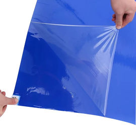 Blauwe PE Beschikbare Kleverige Matten 30 Lagen van Peelable voor Cleanroom Deuringang