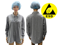 ESD Antistatisch Pique Polo Long Sleeve Shirt