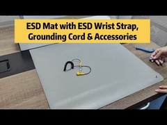 ESD Grijs PVC tafelmat Antistatische mat met knop voor antistatisch gebied