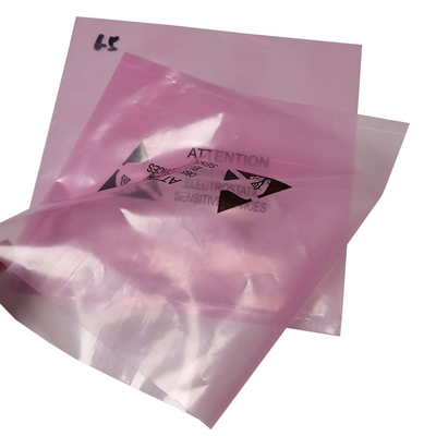 Het aangepaste Open Antistatische van de de Verpakkingszak van PCB ESD Transparante Roze