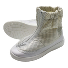 Witte Antistatische de Stoffen Korte Laarzen van Pu Gird ESD voor Cleanroom
