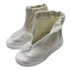 Witte Antistatische de Stoffen Korte Laarzen van Pu Gird ESD voor Cleanroom