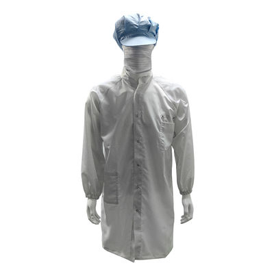 98% polyester + 2% koolstofvezel 5 mm raster ESD antistatische veiligheidskleding ademend gaas voor de schoonkamer