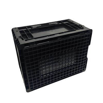 400*300*220mm Zwart antistatisch vouwdoos Plastic omzetdoos Opvouwbaar Plasticdoos