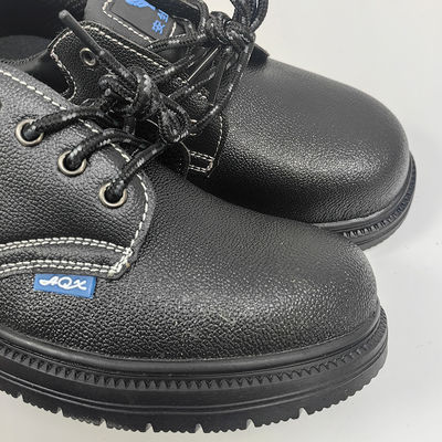 Anti-smashing PU veiligheidsschoenen Rubberen zool Zwarte veiligheidsschoenen voor de bouw