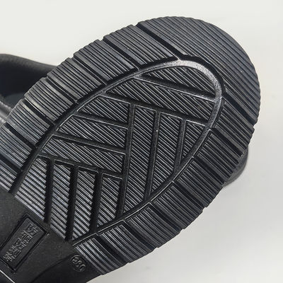 Anti-smashing PU veiligheidsschoenen Rubberen zool Zwarte veiligheidsschoenen voor de bouw