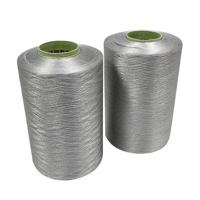 150D/2 Grijze geleidende naaigraad voor antistatisch kledingstuk Polyester koolstofvezel draad maken Lange geleidende vezel
