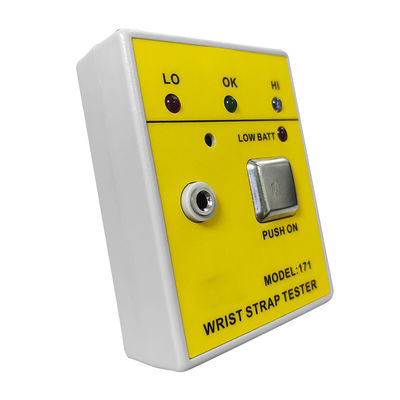 Geel HZR-171 polsbandtester Draagbare elektrostatische tester voor polsbandtester in elektronische fabrieken