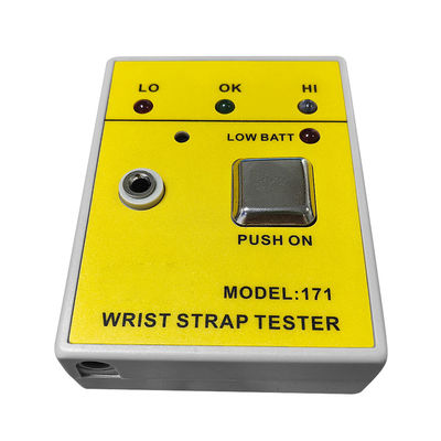 Geel HZR-171 polsbandtester Draagbare elektrostatische tester voor polsbandtester in elektronische fabrieken