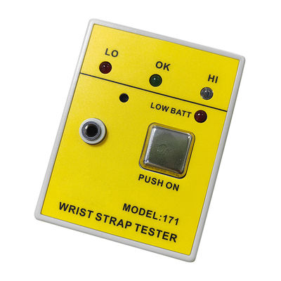 Geel HZR-171 polsbandtester Draagbare elektrostatische tester voor polsbandtester in elektronische fabrieken