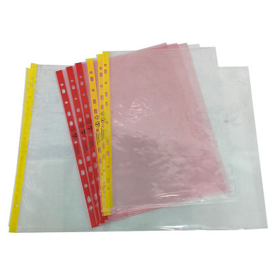 11 Hole Roze of Gele Cleanroom Dossierzak A4 A3 Stofvrije ESD Antistatische Documentzak