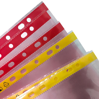 11 Hole Roze of Gele Cleanroom Dossierzak A4 A3 Stofvrije ESD Antistatische Documentzak