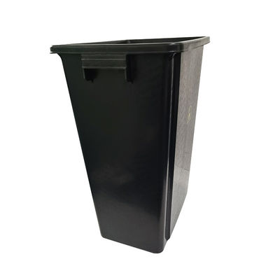 Zwart plastic recycled ESD afvalbak antistatisch vuilnisbakje voor gebruik in de schoonkamer