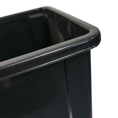 Zwart plastic recycled ESD afvalbak antistatisch vuilnisbakje voor gebruik in de schoonkamer