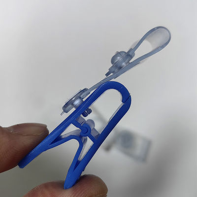 Exclusieve blauw-witte plastic hangclip anti-slip plastic ID-houder badgeclip