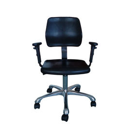 De statische Verdwijnende ESD Veilige van de de Krukvoet van het Stoelenpu Werk Kleur van Ring And Arm Rest Black