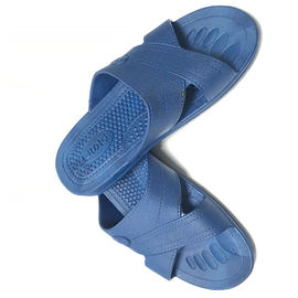 Antistatisch ESD Pantoffel Dwarstype SPU Materieel Kleuren Blauw Zwart Wit w/ESD Embleem