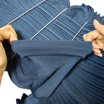 93% polyester 7% koolstofvezel ESD antistatisch ribstof voor cleanroom kleding manchetten