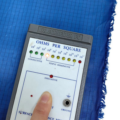 100D Adhesief ESD Antistatisch gestreepte zijdestof Zelfklevend polyestermaas Anti-statisch stof