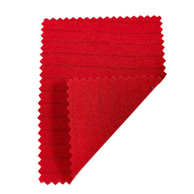 Cvc gebreide Pique Antistatisch Stof Voor Esd Polo Shirt Rood Geel 260gm