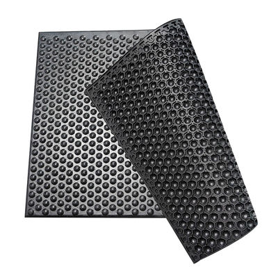 Zwart rubber ESD Antistatisch kegelpatroon Anti vermoeidheid Mat voor schoonkamers Halfrondwerkplaatsen