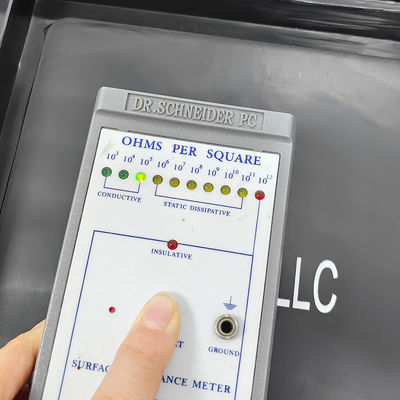 Esd Anti-statische omzetdoos Grote zwarte auto onderdelen injectie gegoten plastic doos Anti-statische plastic doos