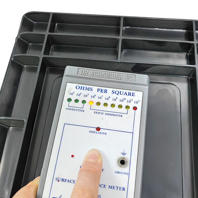 600*400*230mm Zwart ESD Antistatisch Plastic Box Elektronische onderdelen Box Antistatische doos voor de elektronica-industrie