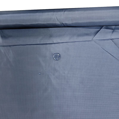 Blauw waterdicht 98% polyester+2% geleidende filamenten ESD antistatisch stof voor kleding in de cleanroom
