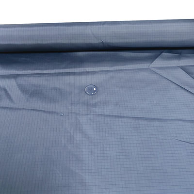Blauw waterdicht 98% polyester+2% geleidende filamenten ESD antistatisch stof voor kleding in de cleanroom