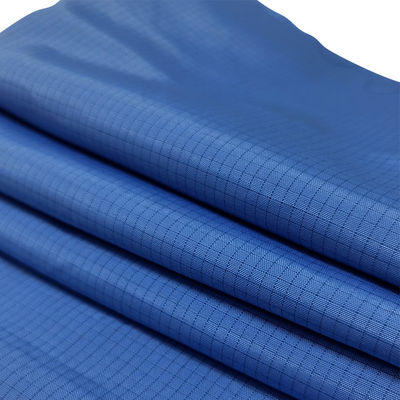 Blauw 65% polyester 32% katoen 2% koolstofvezel ESD stof Zwart 4 mm rooster geleidende draad Rood Anti-statisch TC stof