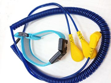 ESD Dubbel de Band Regelbaar Pu Koord 4mm van de Draad Elektrostatisch Lossing Breuk