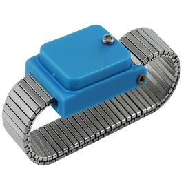 1 Band van de het Metaal Draadloze Antistatische Pols van Meg Ohm Resistor ESD de Veilige Zilveren Zwarte Blauwe