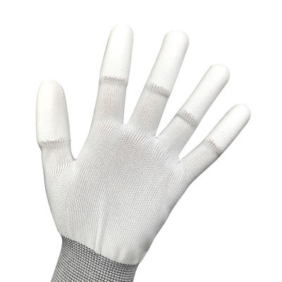 13 inch witte uitgebreide PU gecoate top fit handschoenen PU polyester werkhandschoen