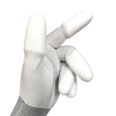 13 inch witte uitgebreide PU gecoate top fit handschoenen PU polyester werkhandschoen