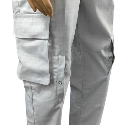 Antistatische lange broek Schoonkamer 67% Polyester+31% Katoen+2% koolstofvezel Grijs ESD broek