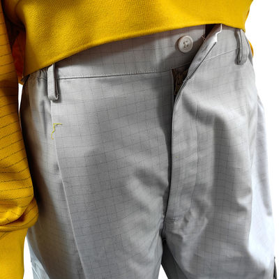Antistatische lange broek Schoonkamer 67% Polyester+31% Katoen+2% koolstofvezel Grijs ESD broek