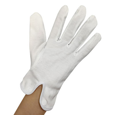 Custom logo 100% katoenen sieraden Premium Marching Band Witte katoenen handschoenen Werkhandschoenen Ceremoniële handschoenen