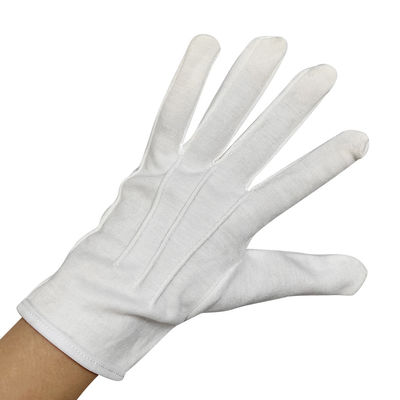 Adembenemend 100% katoen Wit Juwelen Handschoen Ceremonie Parade Eerwacht Formele jurk Handschoenen
