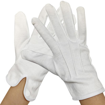 Adembenemend 100% katoen Wit Juwelen Handschoen Ceremonie Parade Eerwacht Formele jurk Handschoenen