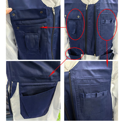 Navy Blue Denim Stoffen Werktuig vest Anti-static Tool Kit Werk vest voor elektricien