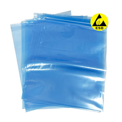 0.75mm*300*400mm Blauwe antistatische afschermingszakken ESD Zip Lock Bag voor cleanroom