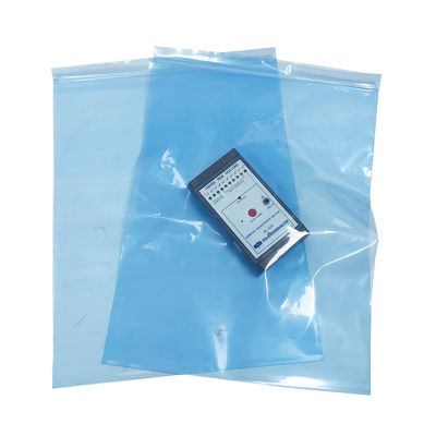 Blauw PE ESD Zip Lock Shielding Bag voor cleanroom verpakkingen kleine en middelgrote elektronische componenten