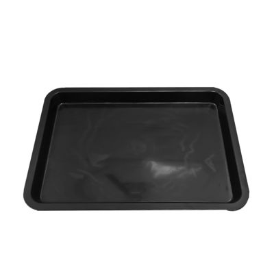 530x365x43mm ESD Antistatische vierkantbakken Zwart Plastic Rechthoekig Ondiep ESD Bak ESD Elektronisch Cirkel Draaibaar