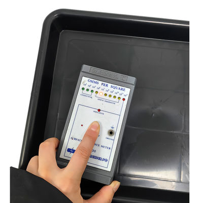 338x255x30mm Antistatische vierkant bak Zwart Plastic rechthoekig ondiep bak ESD Elektronische cirkel draaitafel
